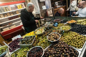 Street food market a Gerusalemme