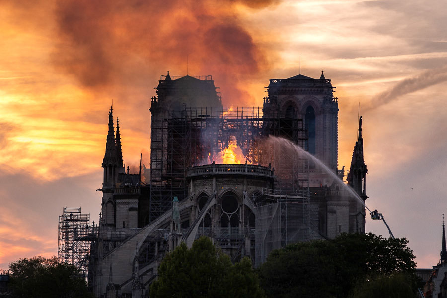 Notre Dame on Fire